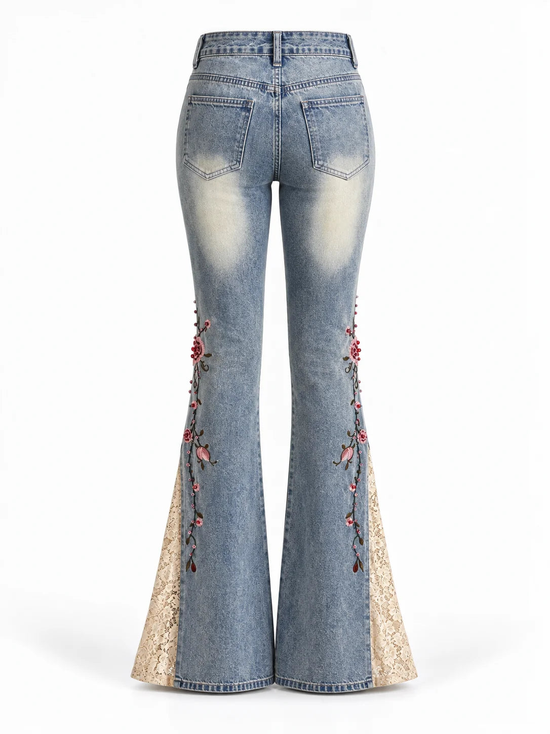 Rosebud Lace Flare Jeans