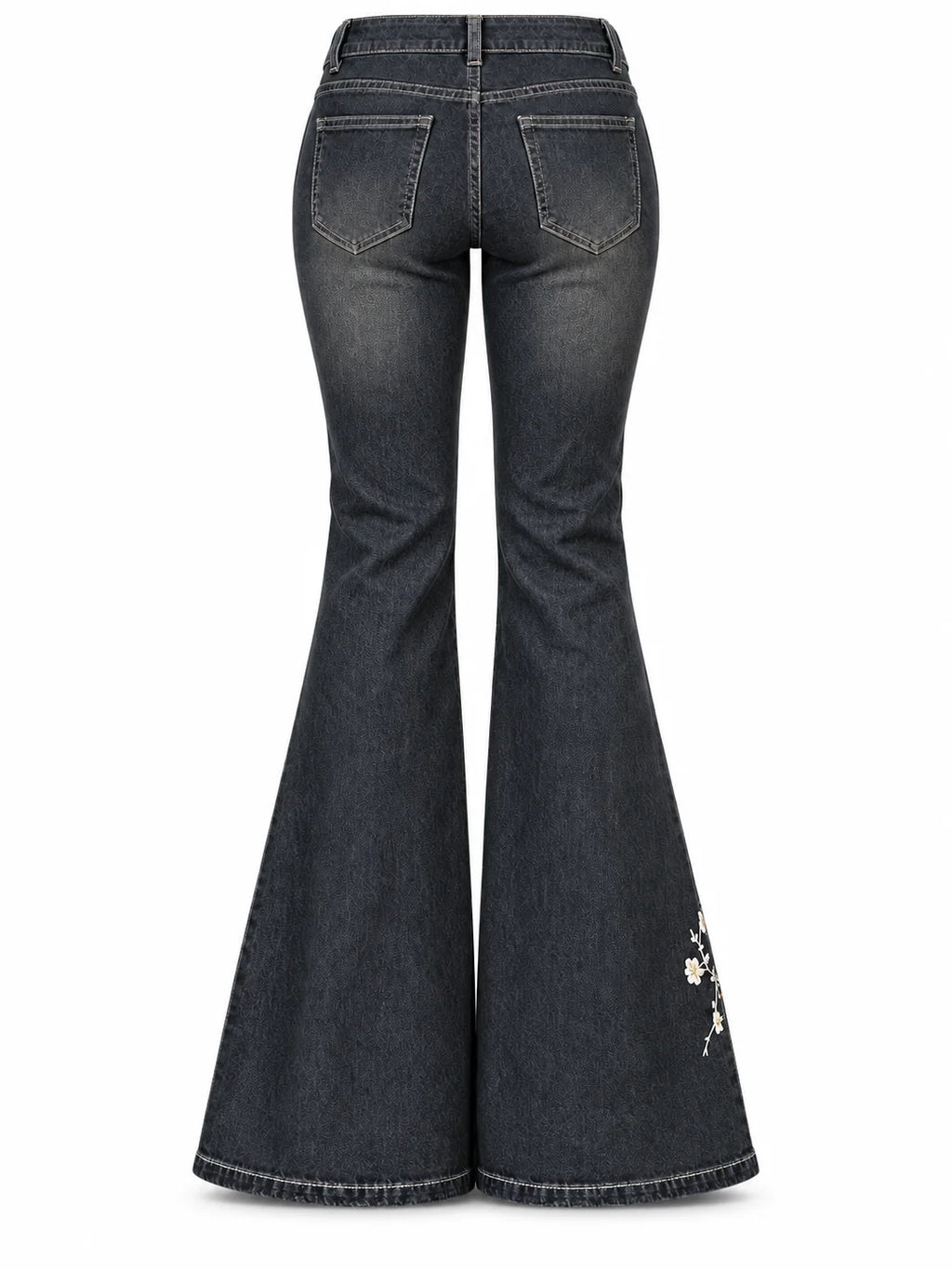 Onyx Blossom Flare Jeans