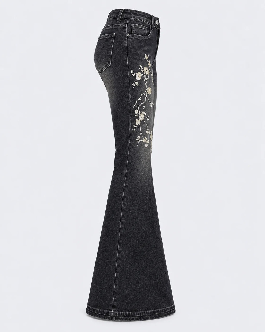 Onyx Blossom Flare Jeans