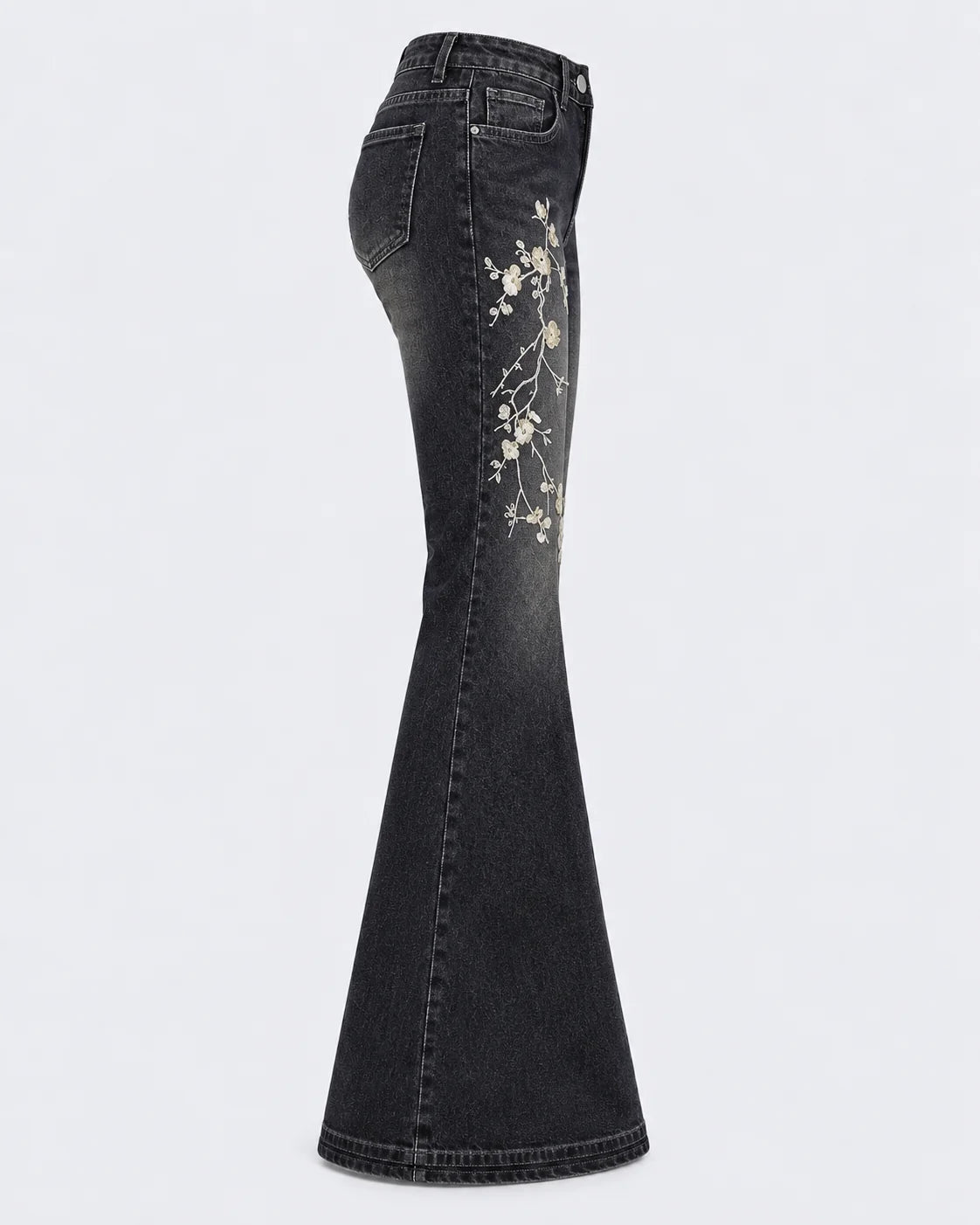 Onyx Blossom Flare Jeans