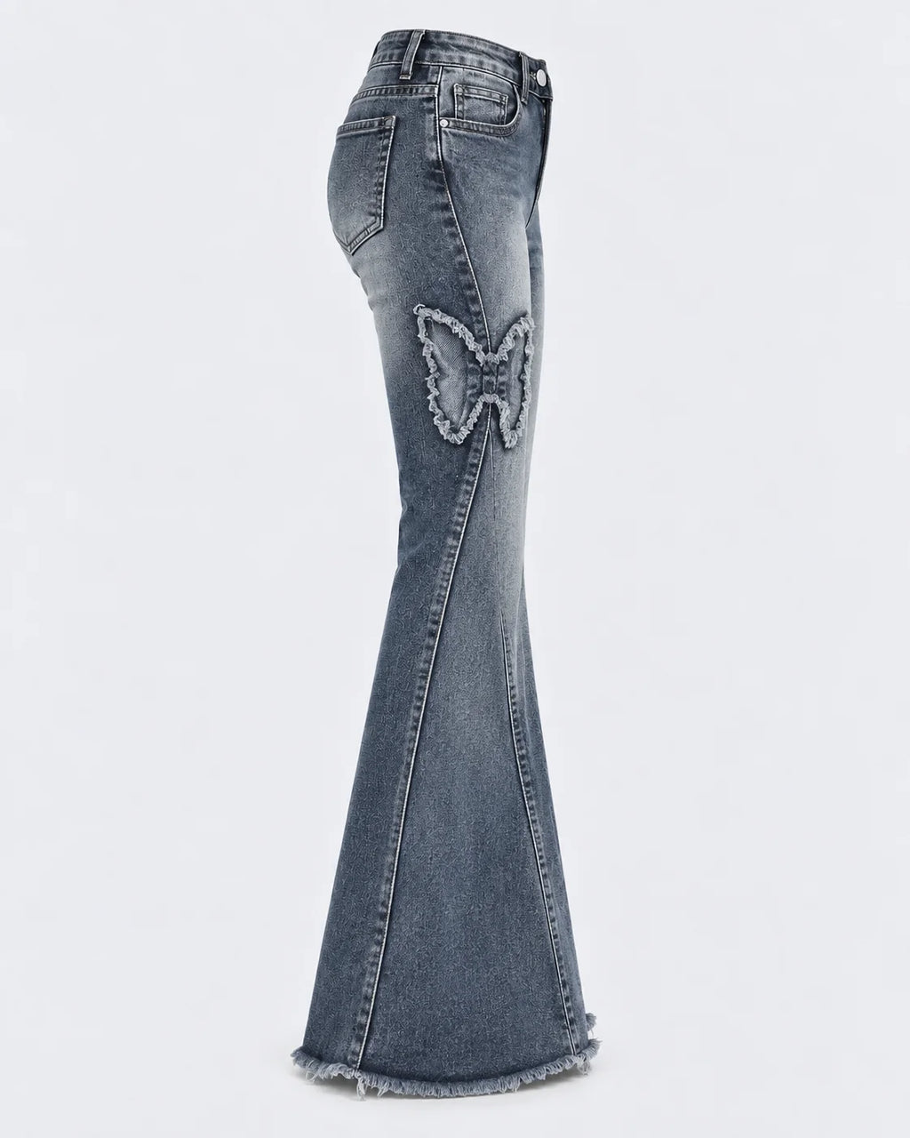 Butterfly Patch Flare Jeans